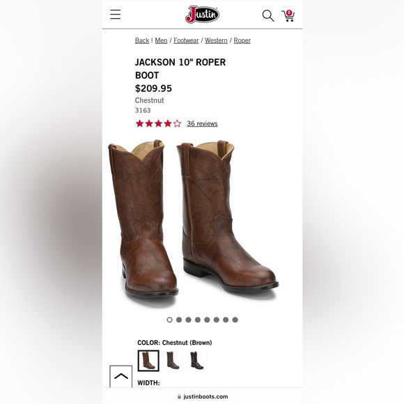 Justin boots- my son wore to a rodeo once in Jackson and never wore again. - Picture 1 of 4